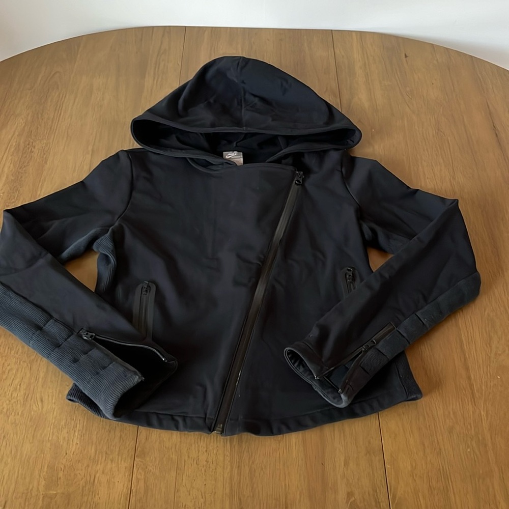 Nike raincoat, cropped, medium, black